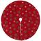 20" Red Metallic & Snowflake Print Mini Tree Skirt
